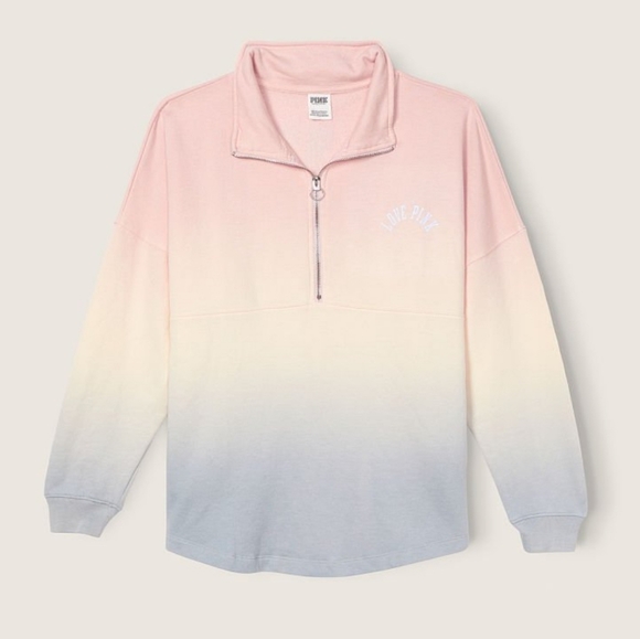 🚫SOLD🚫VS PINK medium varsity halfzip - Picture 2 of 3